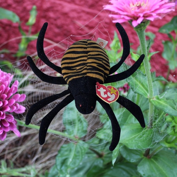 Rare Vintage 1996 TY Beanie Baby "Spinner" Spider with Tag Errors NWT - Picture 5 of 11